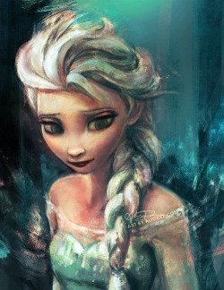 blurredx0x:  Fanart queen Elsa on We Heart