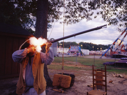 davidkphotos:A reenactor fires a blank at the Chesterfield Co. Fair in Richmond, VA,  right after a 
