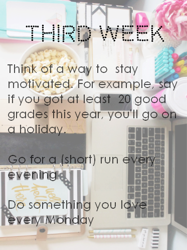 love-health-workout:  As I’ve seen that many of you are almost having a mental breakdown at the thought of going back to school, I made these for you! It really helped me last year to stay motivated and happy. ♥ You can do it!! 