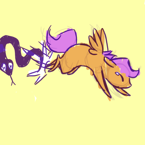 itsthatscootaloo:  dont worry its just unconscious!!   xp Pfffft