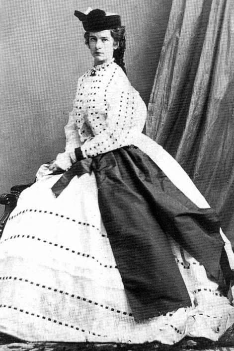 Empress Elisabeth wearing white dress by Oscar Kramer, 1863 