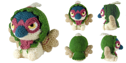 New pattern is up for a 5″ Decidueye plush! Check it out on Ravelry or Etsy. The other two sta