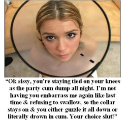 sissyvirgin:  littleyoungsissy:  http://littleyoungsissy.tumblr.com/  sounds like fun.. &lt;3  Have me like this at every party possible