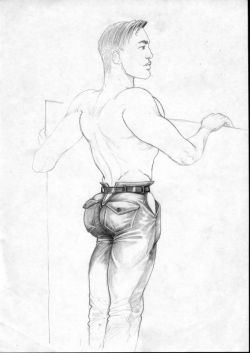 retro-gay-illustration:  Carpenter by Slim