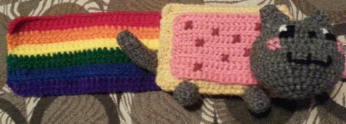 Nyan Cat!I was originally asked to make a personalized nyan cat for a friend to give to his friend. 