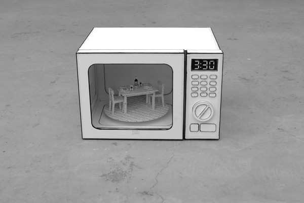 wacky-thoughts:  Papercraft Dioramas Inside Papercraft Electronics by Kevin LCK 