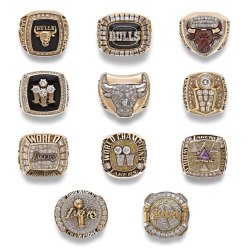 thelakersshowtime:  All of Phil Jackson’s rings as a coach. Bulls: 1991, 1992, 1993, 1996, 1997, 1998. Lakers: 2000, 2001, 2002, 2009, 2010.