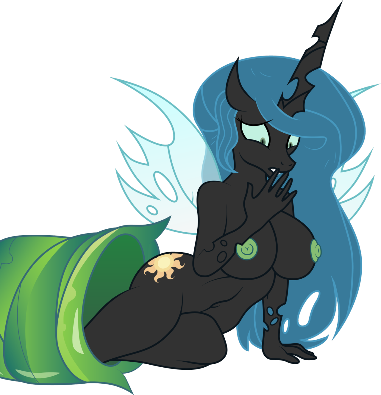 Changeling celestia done byÂ http://www.furaffinity.net/user/danielssjÂ at my