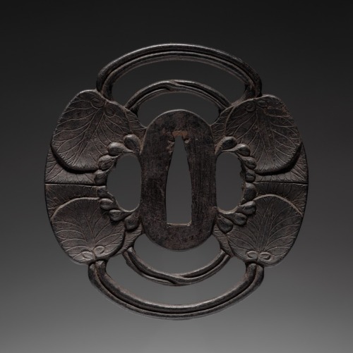 cma-japanese-art:Sword Guard, c. 1800, Cleveland Museum of Art: Japanese ArtSize: Diameter: 8.1 cm (