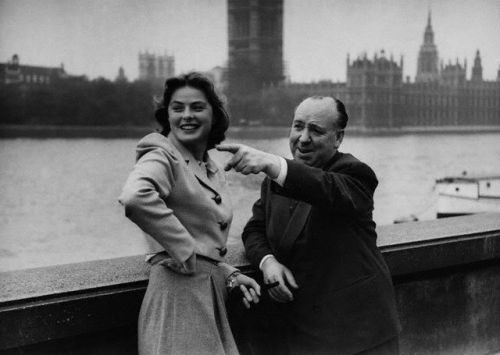 Ingrid Bergman and Alfred Hitchcock