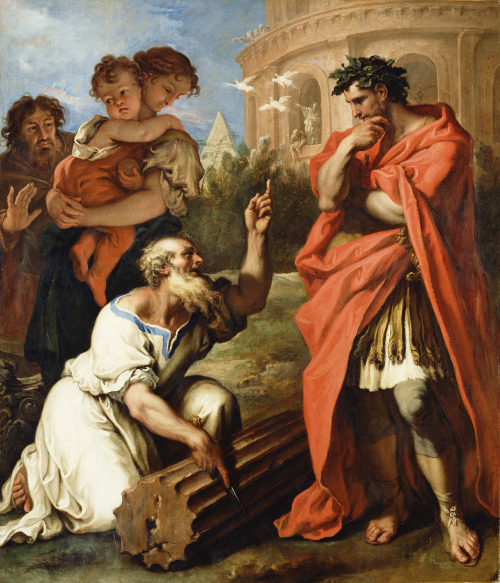 Tarquin the Elder Consulting Attius NaviusSebastiano Ricci (Italian; 1659–1734)ca. 1690Oil on canvas