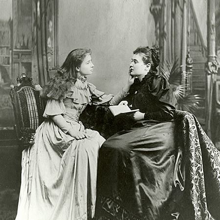 redguitarrr:  1930: Rare footage of Helen Keller speaking with the help of Anne Sullivan.