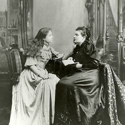 Redguitarrr:  1930: Rare Footage Of Helen Keller Speaking With The Help Of Anne Sullivan.