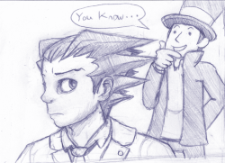 prozdvoices:  aviarei:  I can’t stop thinking about and laughing at this audio post by prozdvoices so I made a little comic of it  everyone’s favorite asshole, professor layton.  good work original post here 