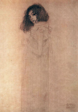 likeafieldmouse:  Gustav Klimt - Portrait of a Young Woman (1896-7) 