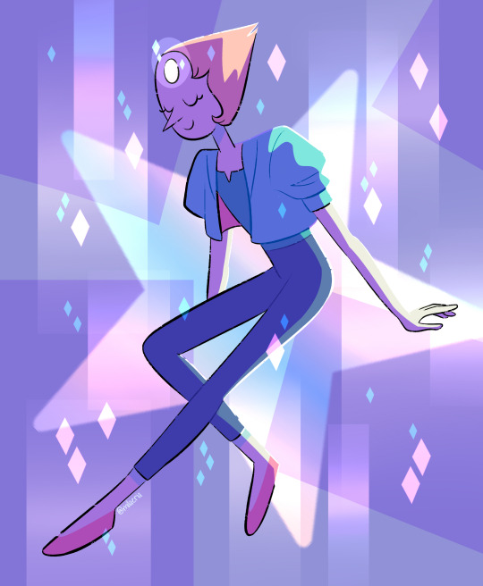 skidarts: Finally caught up with the latest episodes of Steven Universe and I’m digging Pearl’s new form 💖 