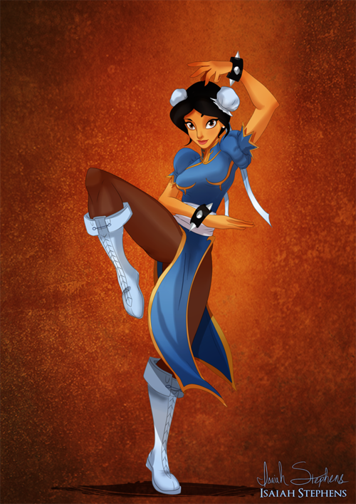 tastefullyoffensive:  Disney Princesses Dressed as Pop Culture Characters for Halloween by Isaiah StephensPreviously: Disney Princesses Dressed as Their Princes 
