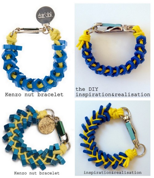 DIY Knockoff Kenzo Hex Nut Bracelet Tutorial from inspiration & realisation As usual Donatella h