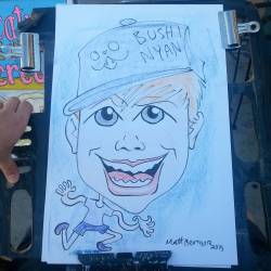 Drawing caricatures at Dairy Delight!  #mattbernson