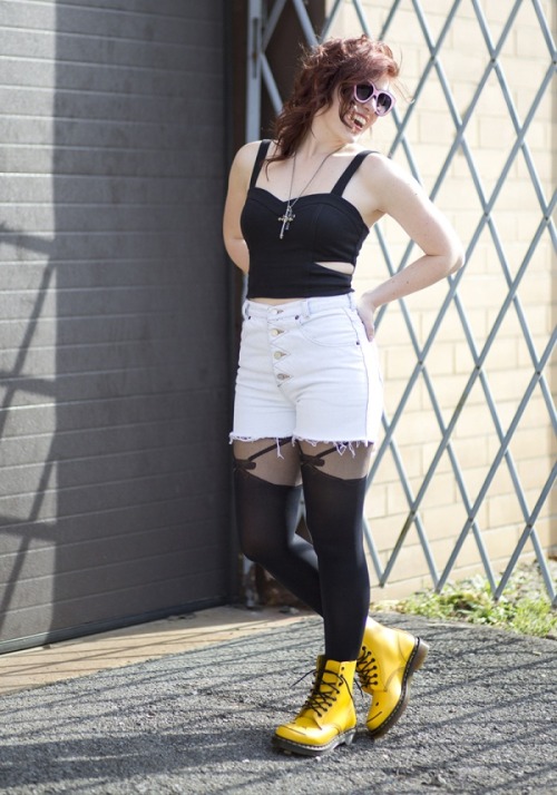 Get festival ready with Gipsy! We love how Modcloth have styled our Mock Bow Suspender tights. Get t