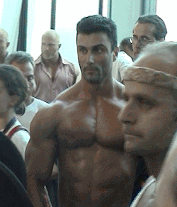 hotbodybuilders:  londonboy45:  And the crowd parted, angels sang, and we all ejaculated.    His ass is HUGE in this video   I&rsquo;ll have to find this video.