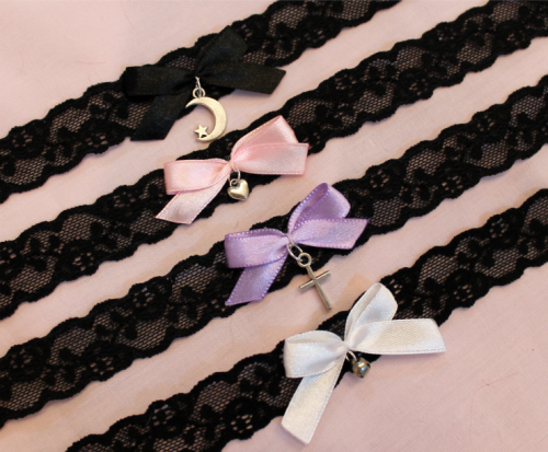 sara-meow:  davyyoriit:  sara-meow:  Lace Chokers! Only 6.00 :) Can choose from a ton of ribbon for the bows,and lots of other charms!   Humph. I was going to buy this but it’s an extra 6.00 shipping :( I can’t justify spending that much on a lace