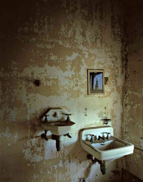 blue-voids:   Stephen Wilkes - Ellis Island Administrative Quarters Measles Ward, Huddled Chairs Morgue, Prep Room Isolation Ward Snow-covered Corridor Psychiatric Hospital, Green Room Tuberculosis Ward  