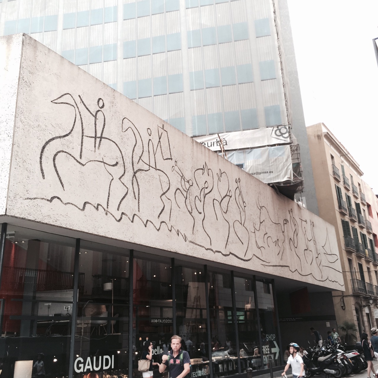 artimportant:  Street art by Pablo Picasso in Barcelona Pictures are mine. 