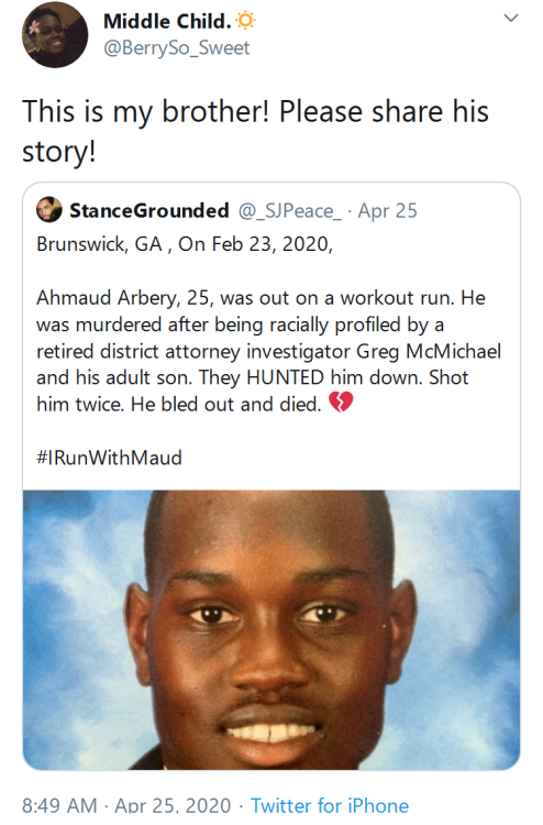 byecolonizer:  https://thebrunswicknews.com/news/local_news/police-report-sheds-more-light-on-satilla-shores-shooting/article_2d7c05c8-36d3-55b5-ae11-60ea763095b3.html So, a black man flees from 2 armed white men chasing him in a truck and the focus is