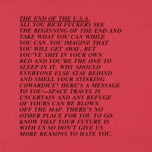 Jenny Holzer (American, b. 1950, Gallipolis, OH, USA, based Hoosick Falls, NY, USA) - The End of the