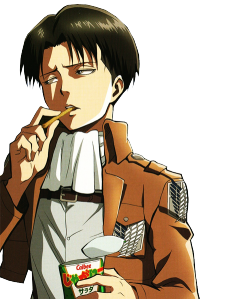 magicalguylevi:  -jenjam:  Transparent Levi having a snack and not giving a fuck at what’s going on around him. FEEL FREE TO USE.   Why limit it to just the series itself? 