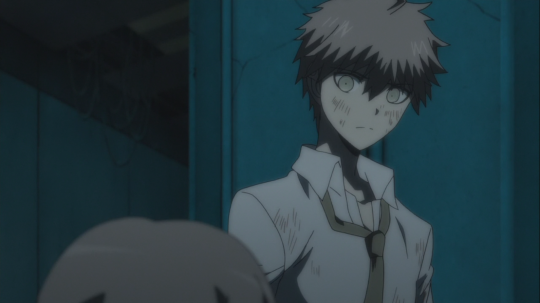 I just love the stares Naegi gives to Mitarai after having learned of the brainwashing videos