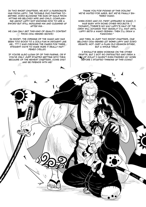It&rsquo;s sure been a while-gozaru!  ZoLu reunion in Wano the English version is finished!