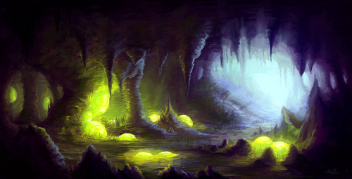legendarylandscapes:  Alien Growth by BloodyDragon117 