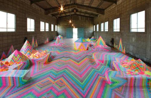 laughingsquid:Wildly Colorful Indoor Installations Made With Glitter and Candy