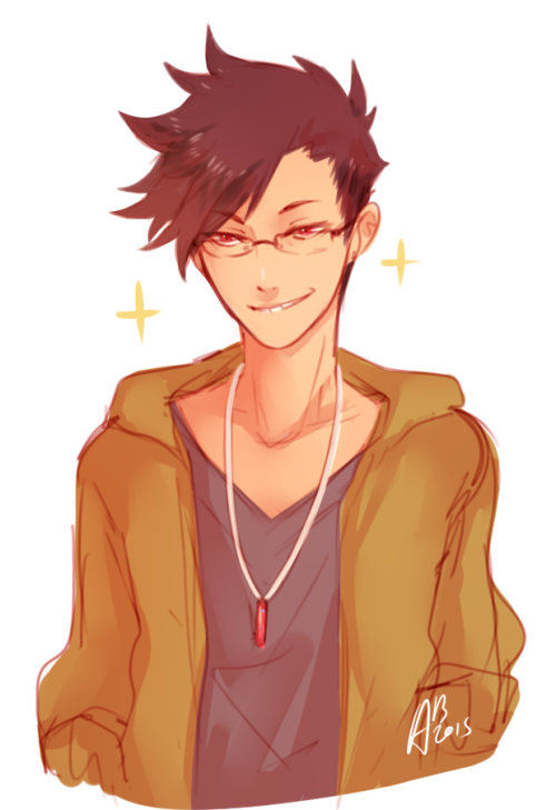 smaskvxn:throws more hq stuff of uni+glasses oikawa and kuroo