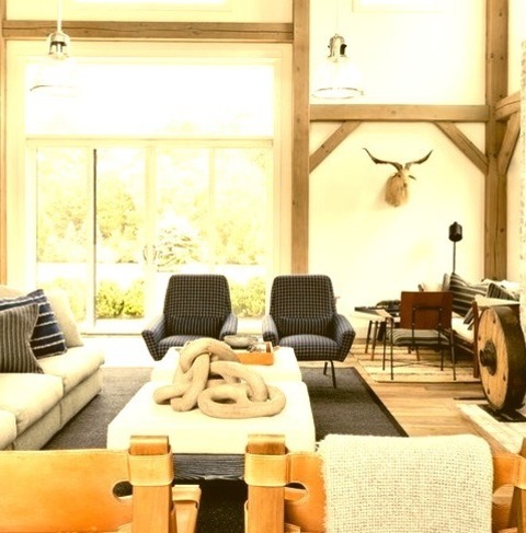 Open Living Room New York Inspiration For A Sizable Cottage Open Concept Living Room Renovation With