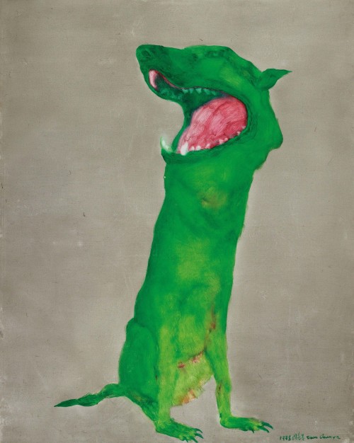 jareckiworld:Zhou Chunya — Green Hei Gen II  (oil on canvas, 1998)