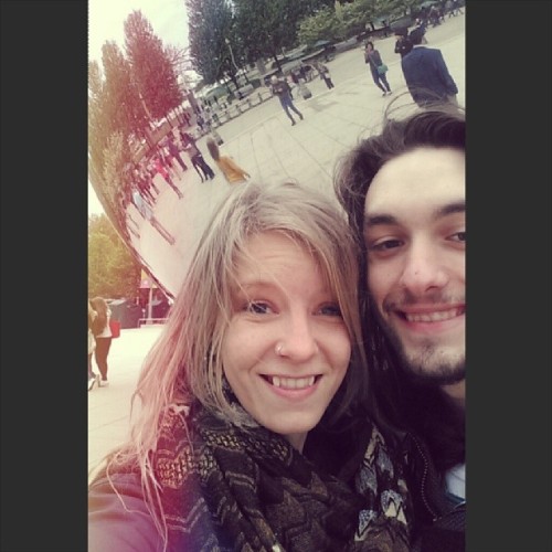 intoxikatex:  Bean cheesin @chingpow17 #thebean #Chicago #beanselfies