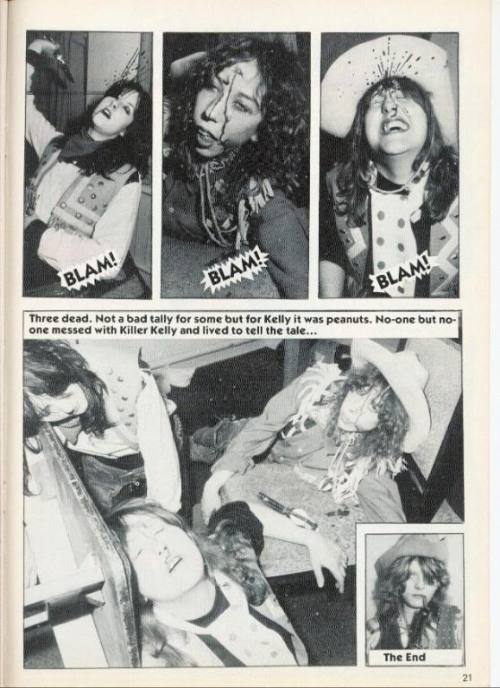 sowhatifiliveinjapan:Killer Kelly starring Girlschool from Flexipop (Issue #7, 1981)