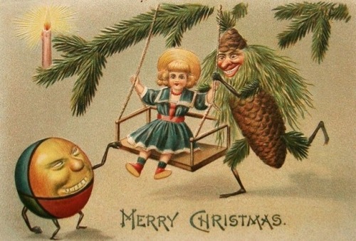 Merry Christmas. A vintage Christmas card that defies description. It’s BOB from Twin Peaks as a pin