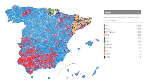 MUNICIPAL RESULTS (GENERAL ELECTIONS SPAIN 2016) / RESULTADOS MUNICIPALES (ELECCIONES GENERALES ESPA