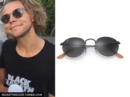 5SOS STYLE GUIDE — Ashton Irwin: Round Metal Sunglasses (Ray-Ban)...