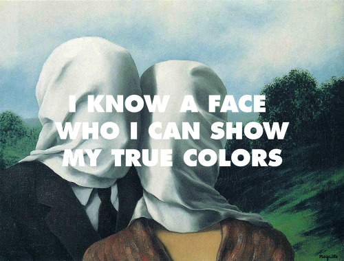  Les Amants I (The Lovers), Magritte (1928) | Total Life Forever, Foals (2010) 