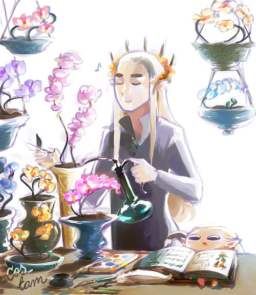 colien:Thranduil taking care of his orichdsi saw these scans and i fuckin cant get over thranduils h