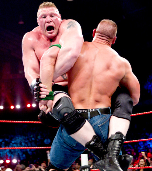 Sex fishbulbsuplex:  Brock Lesnar vs. John Cena pictures