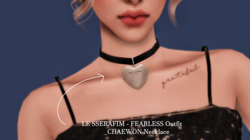  [RIMINGS] LE SSERAFIM - FEARLESS Outfit - FULL BODY 2 / NECKLACE 2- NEW MESH- ALL LODS- NORMAL MAP 