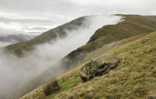 90377:  Cautley Holme Beck and the Rawthey Valley, Howgill Fells near Sedbergh, Yorkshire Dales Nati