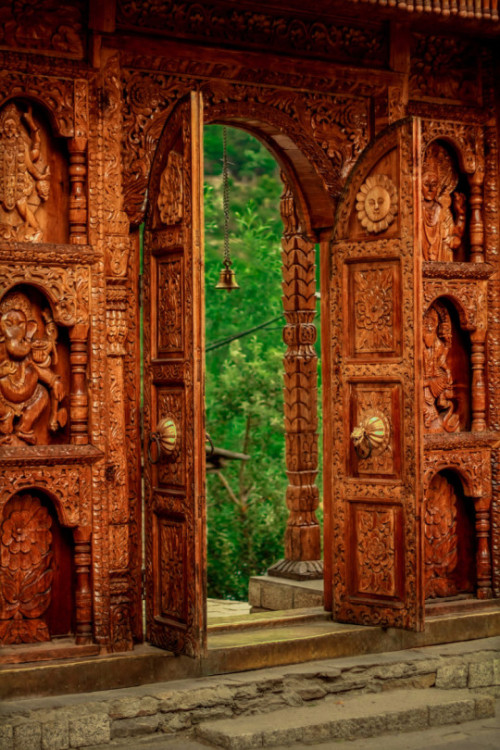 Door at Kamru Fort, Kinnaur, Himachal Pradesh