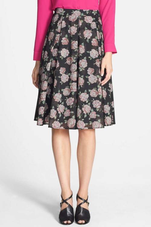 Ro &amp; De Floral Organza Circle Skirt